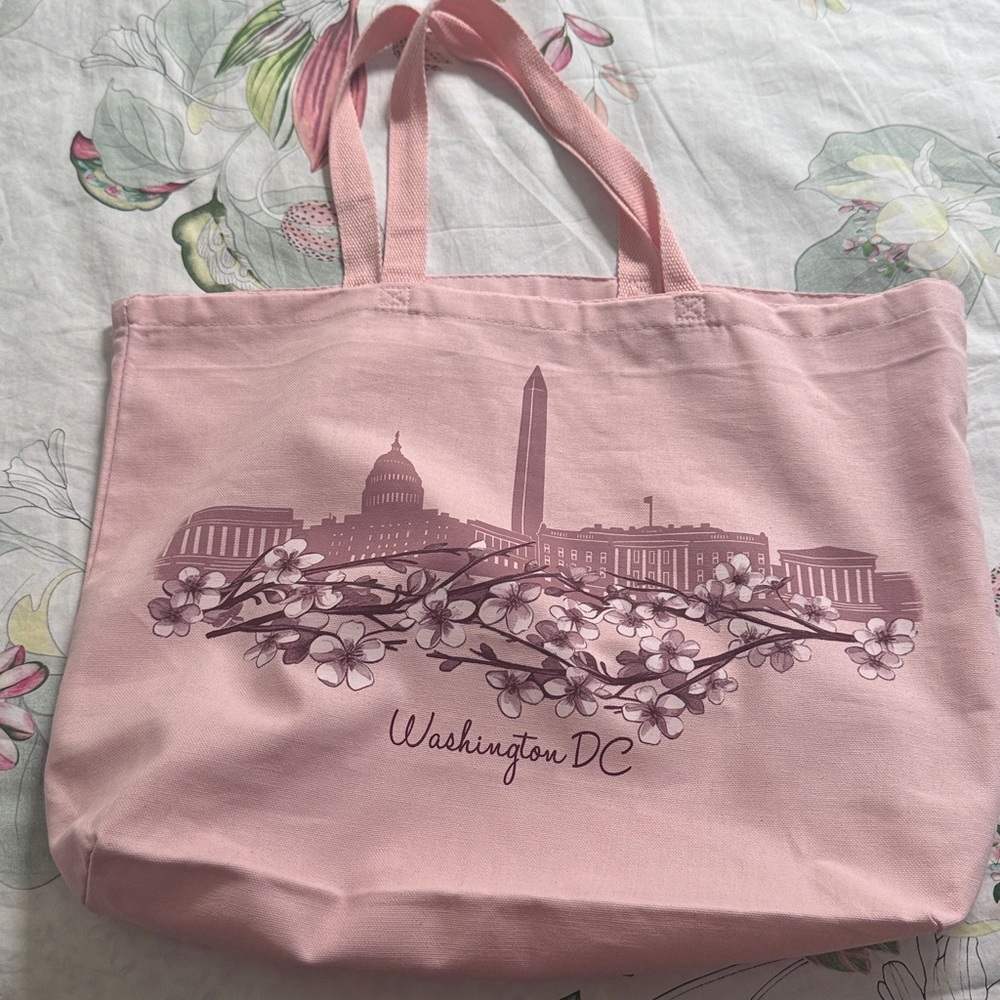 Pink Washington DC Tote Bag